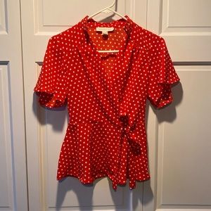 Super comfortable, bright red blouse